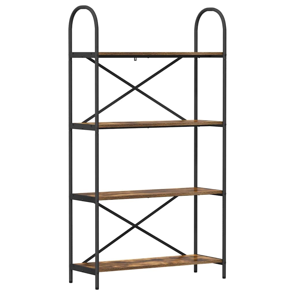 VidaXL Boekenkast Gerookt eiken 80 x 30 x 146 cm Bewerkt hout