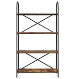 VidaXL Boekenkast Gerookt eiken 80 x 30 x 146 cm Bewerkt hout