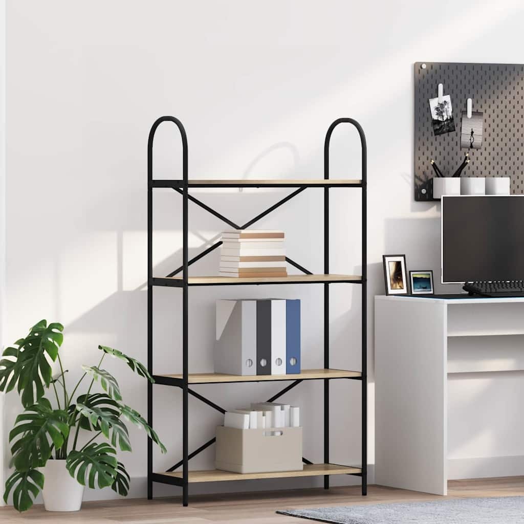 VidaXL Boekenkast Sonoma eiken 80 x 30 x 146 cm Bewerkt hout