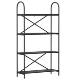 VidaXL Boekenkast Zwart eiken 80 x 30 x 146 cm Bewerkt hout