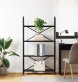 VidaXL Boekenkast Zwart eiken 80 x 30 x 146 cm Bewerkt hout