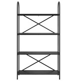 VidaXL Boekenkast Zwart eiken 80 x 30 x 146 cm Bewerkt hout