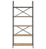 VidaXL Boekenkast artisanaal eikenkleurig 80 x 30 x 183 cm