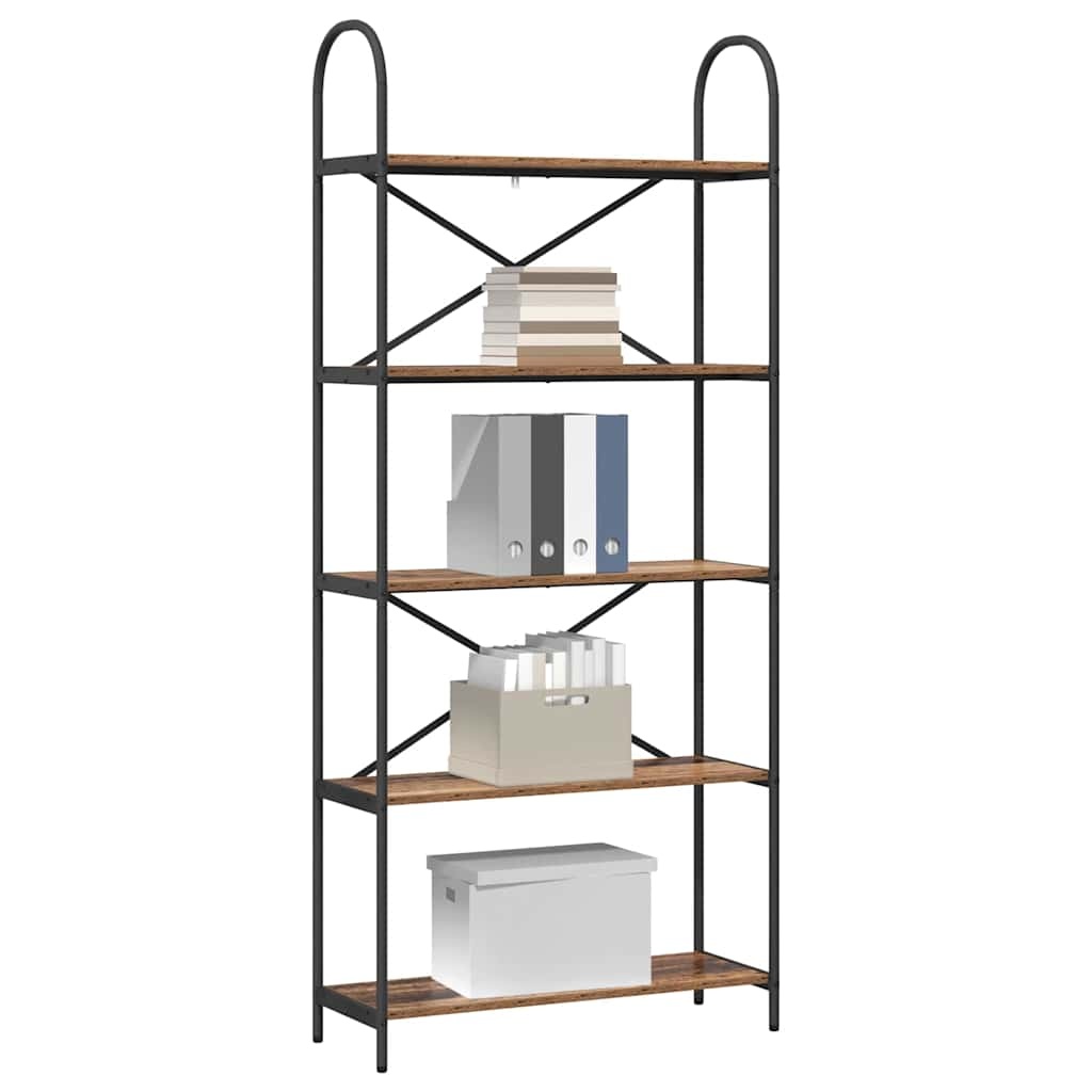 VidaXL Boekenkast Oud hout 80 x 30 x 183 cm Bewerkt hout