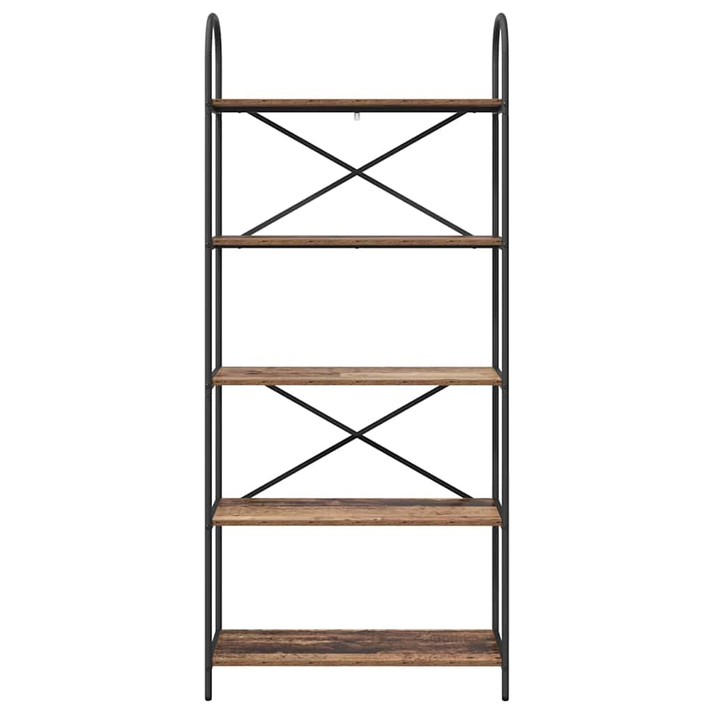 VidaXL Boekenkast Oud hout 80 x 30 x 183 cm Bewerkt hout