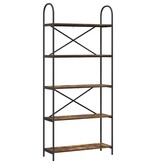 VidaXL Boekenkast Gerookt eiken 80 x 30 x 183 cm Bewerkt hout