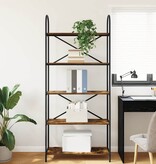 VidaXL Boekenkast Gerookt eiken 80 x 30 x 183 cm Bewerkt hout