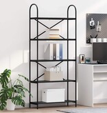 VidaXL Boekenkast Zwart eiken 80 x 30 x 183 cm Bewerkt hout