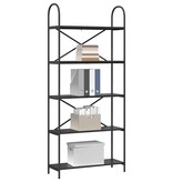 VidaXL Boekenkast Zwart eiken 80 x 30 x 183 cm Bewerkt hout