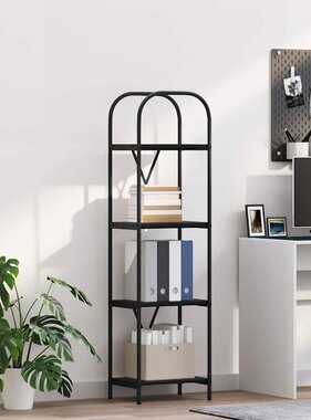 VidaXL Boekenkast Zwart eiken 40 x 30 x 146 cm Bewerkt hout