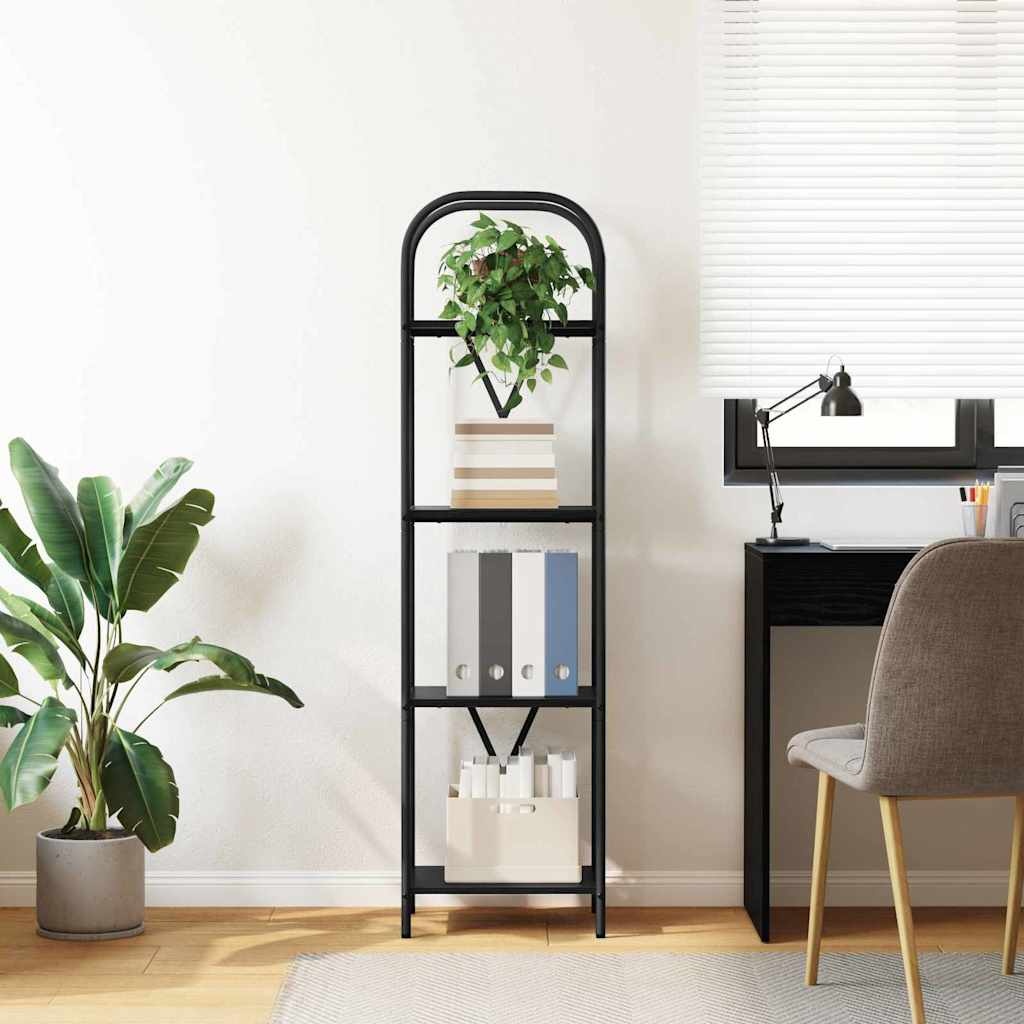 VidaXL Boekenkast Zwart eiken 40 x 30 x 146 cm Bewerkt hout