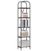 VidaXL Boekenkast Gerookt eiken 40 x 30 x 183 cm Bewerkt hout