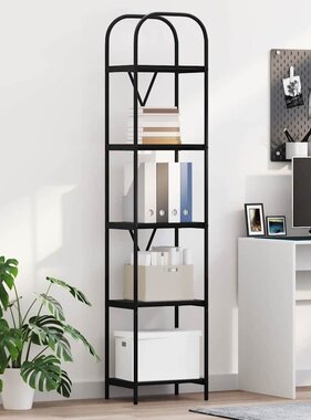 VidaXL Boekenkast Zwart eiken 40 x 30 x 183 cm Bewerkt hout