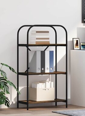 VidaXL Boekenkast Gerookt eiken 60 x 30 x 109 cm Bewerkt hout