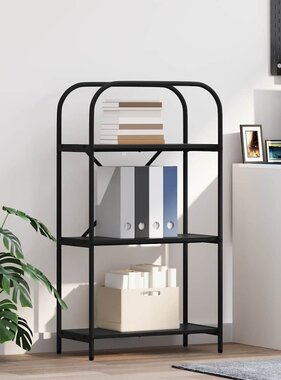 VidaXL Boekenkast Zwart eiken 60 x 30 x 109 cm Bewerkt hout