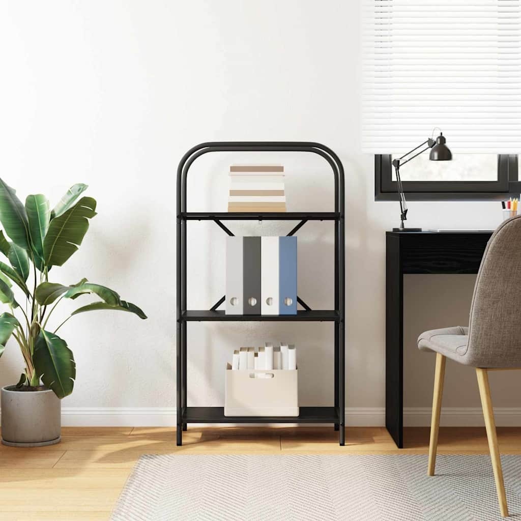 VidaXL Boekenkast Zwart eiken 60 x 30 x 109 cm Bewerkt hout