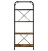 VidaXL Boekenkast Gerookt eiken 60 x 30 x 146 cm Bewerkt hout