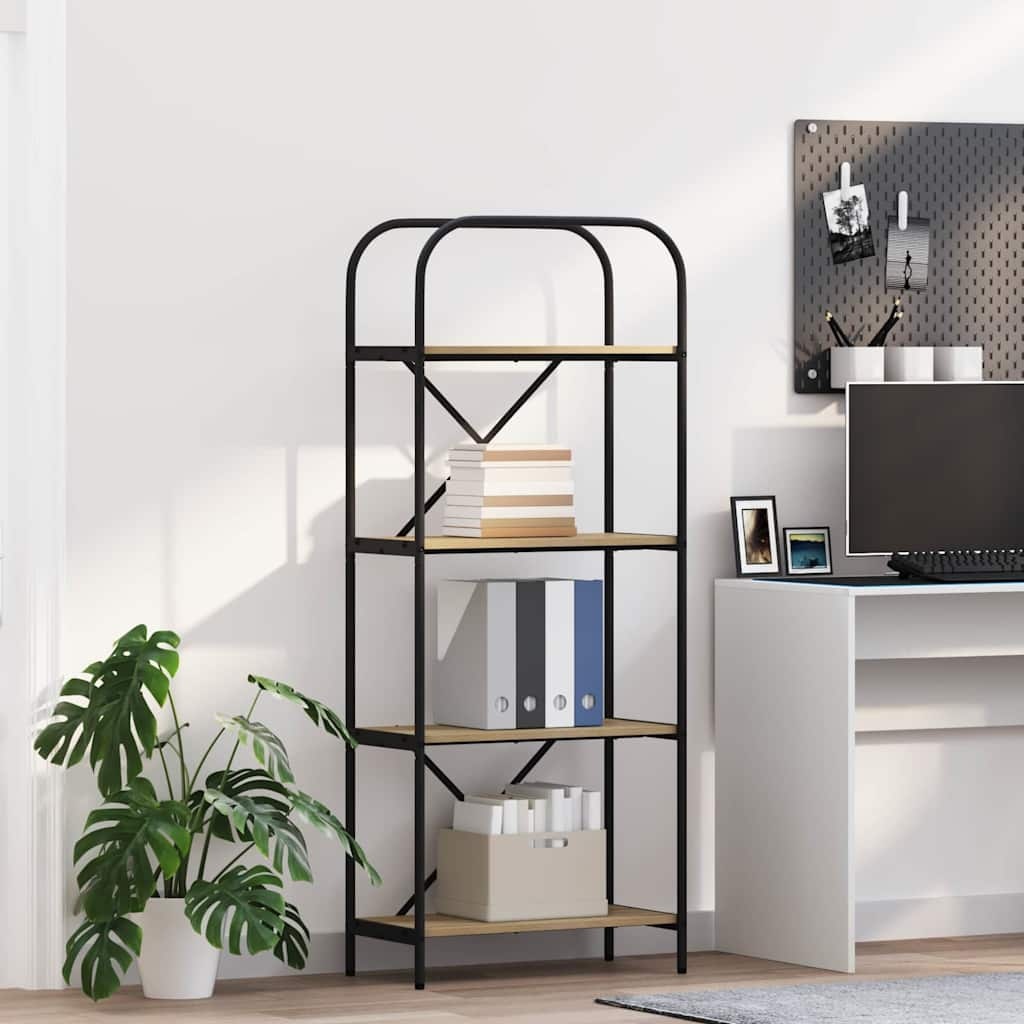 VidaXL Boekenkast Sonoma eiken 60 x 30 x 146 cm Bewerkt hout