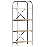 VidaXL Boekenkast Sonoma eiken 60 x 30 x 146 cm Bewerkt hout