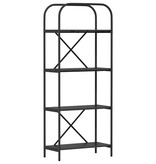 VidaXL Boekenkast Zwart eiken 60 x 30 x 146 cm Bewerkt hout