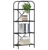 VidaXL Boekenkast Zwart eiken 60 x 30 x 146 cm Bewerkt hout