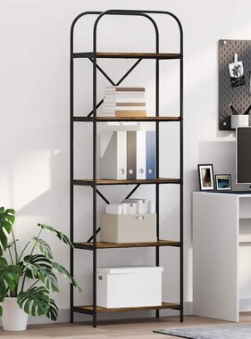 VidaXL Boekenkast Gerookt eiken 60 x 30 x 183 cm Bewerkt hout