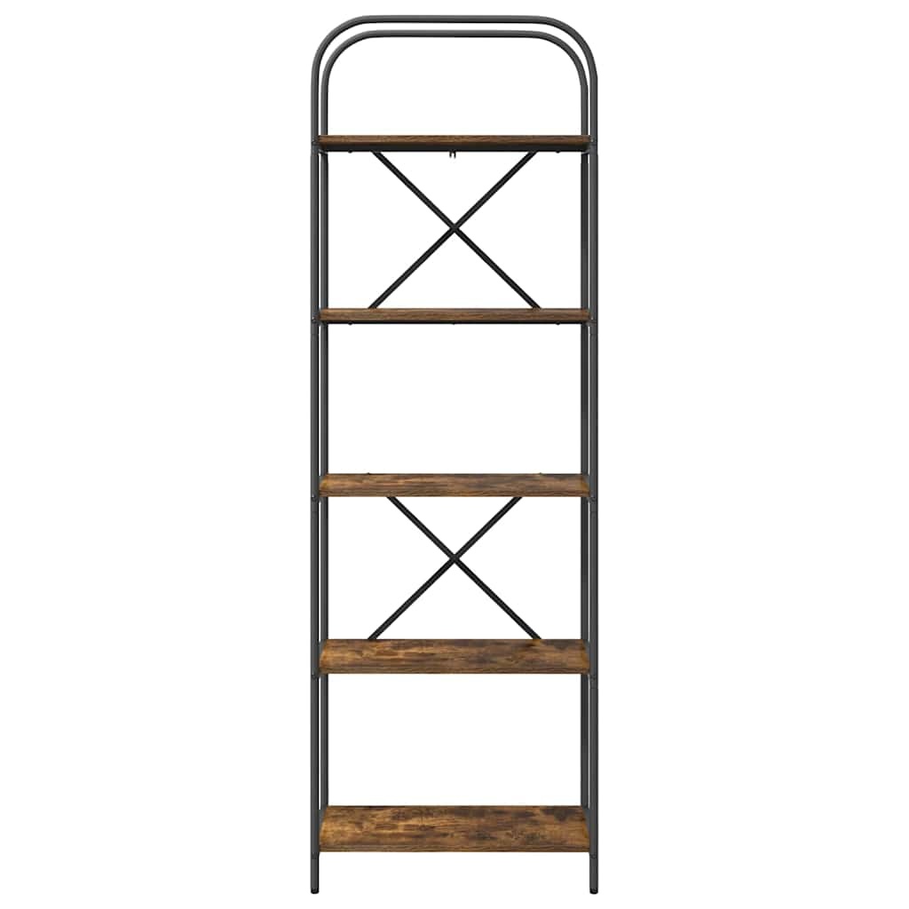 VidaXL Boekenkast Gerookt eiken 60 x 30 x 183 cm Bewerkt hout