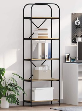 VidaXL Boekenkast Sonoma eiken 60 x 30 x 183 cm Bewerkt hout