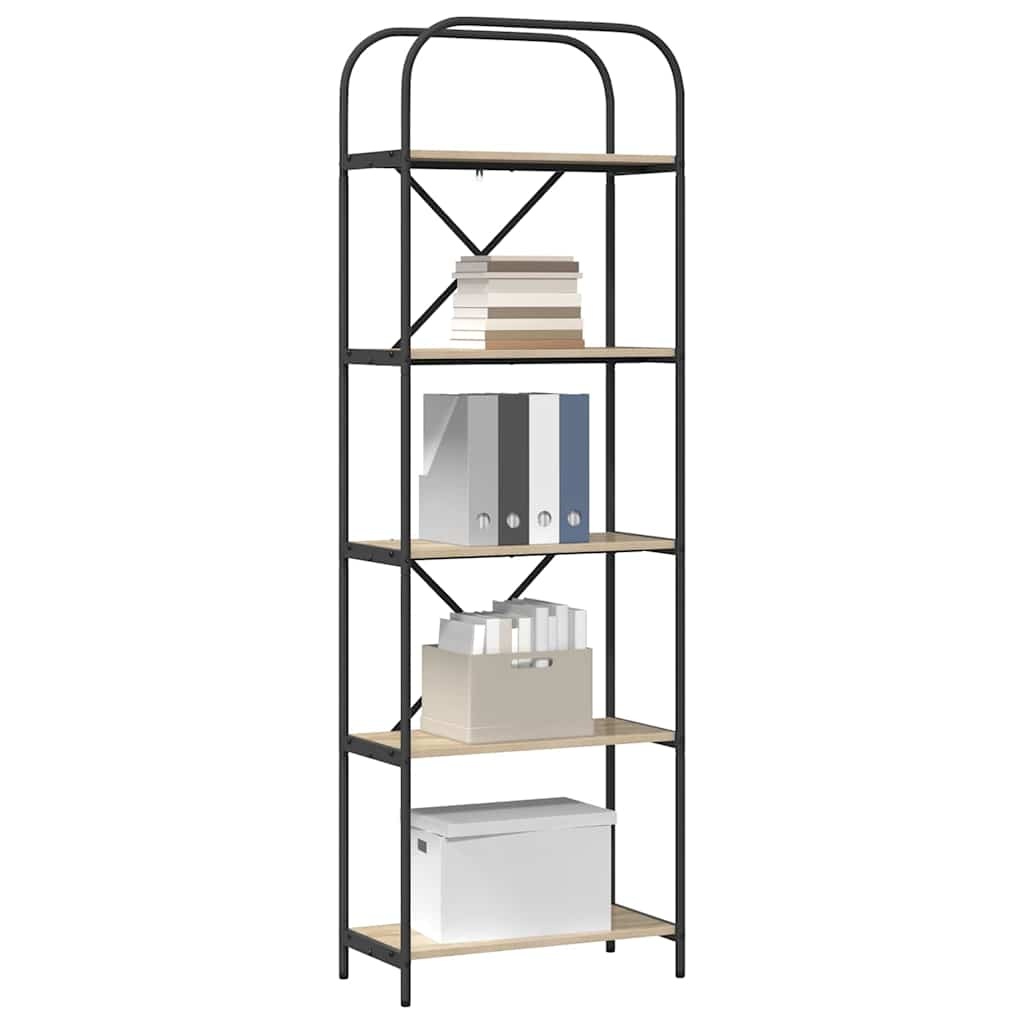 VidaXL Boekenkast Sonoma eiken 60 x 30 x 183 cm Bewerkt hout