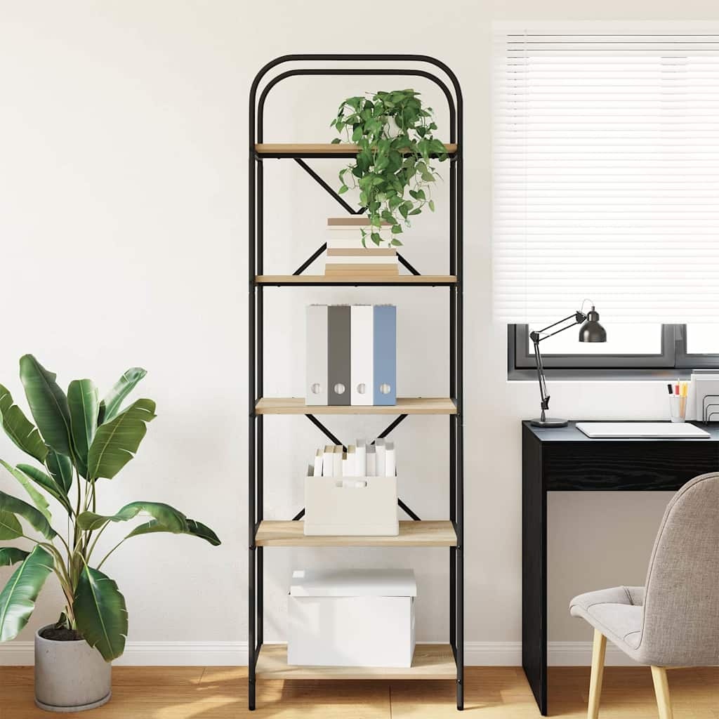 VidaXL Boekenkast Sonoma eiken 60 x 30 x 183 cm Bewerkt hout