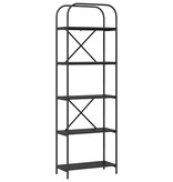 VidaXL Boekenkast Zwart eiken 60 x 30 x 183 cm Bewerkt hout