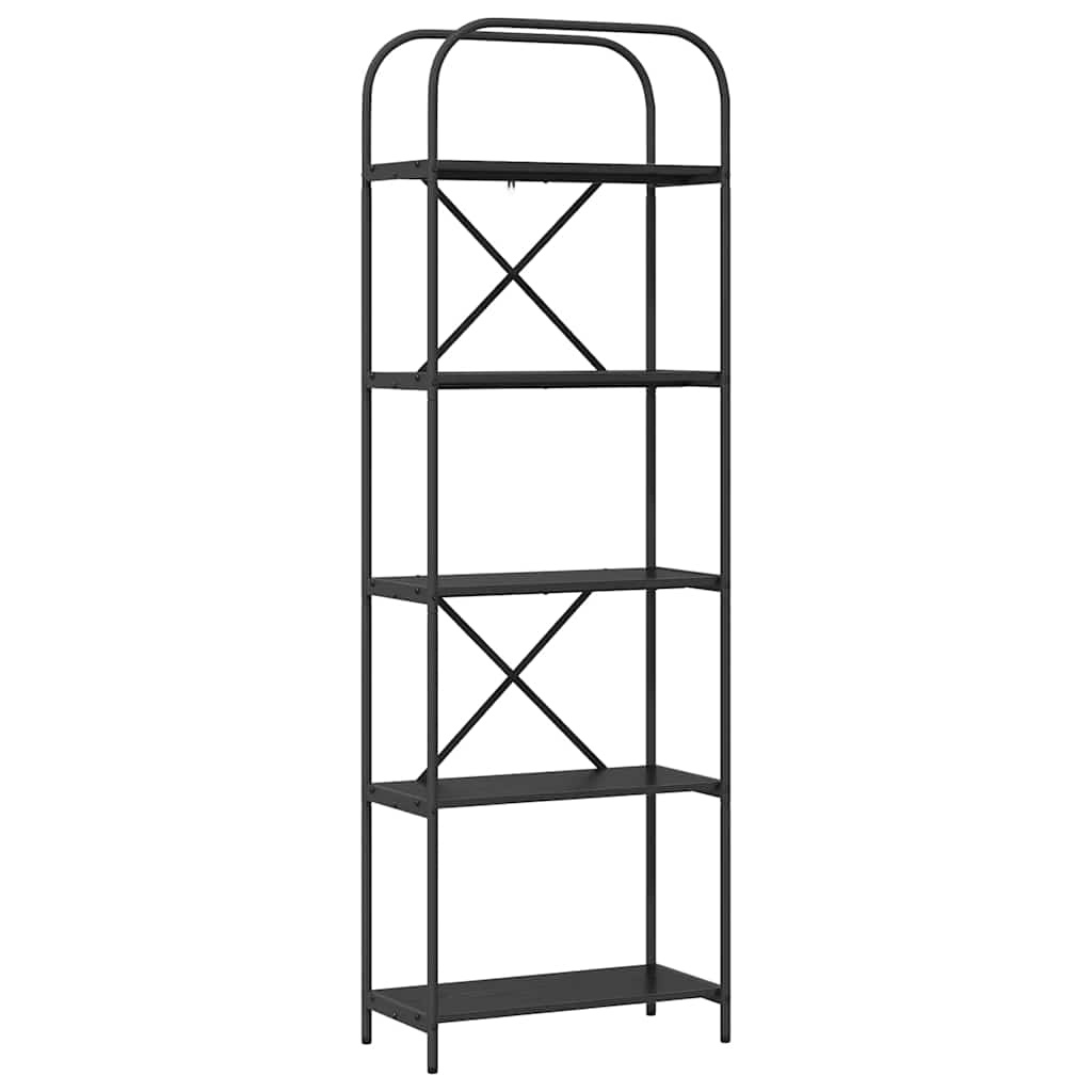 VidaXL Boekenkast Zwart eiken 60 x 30 x 183 cm Bewerkt hout