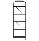 VidaXL Boekenkast Zwart eiken 60 x 30 x 183 cm Bewerkt hout
