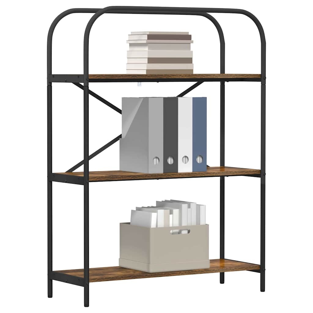 VidaXL Boekenkast Gerookt eiken 80 x 30 x 109 cm Bewerkt hout