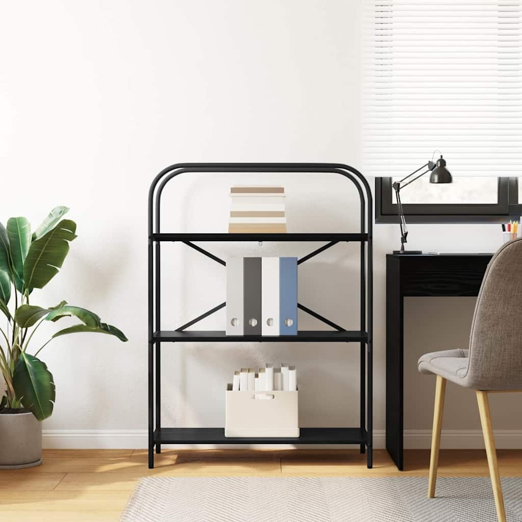 VidaXL Boekenkast Zwart eiken 80 x 30 x 109 cm Bewerkt hout