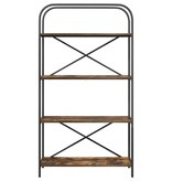 VidaXL Boekenkast Gerookt eiken 80 x 30 x 146 cm Bewerkt hout