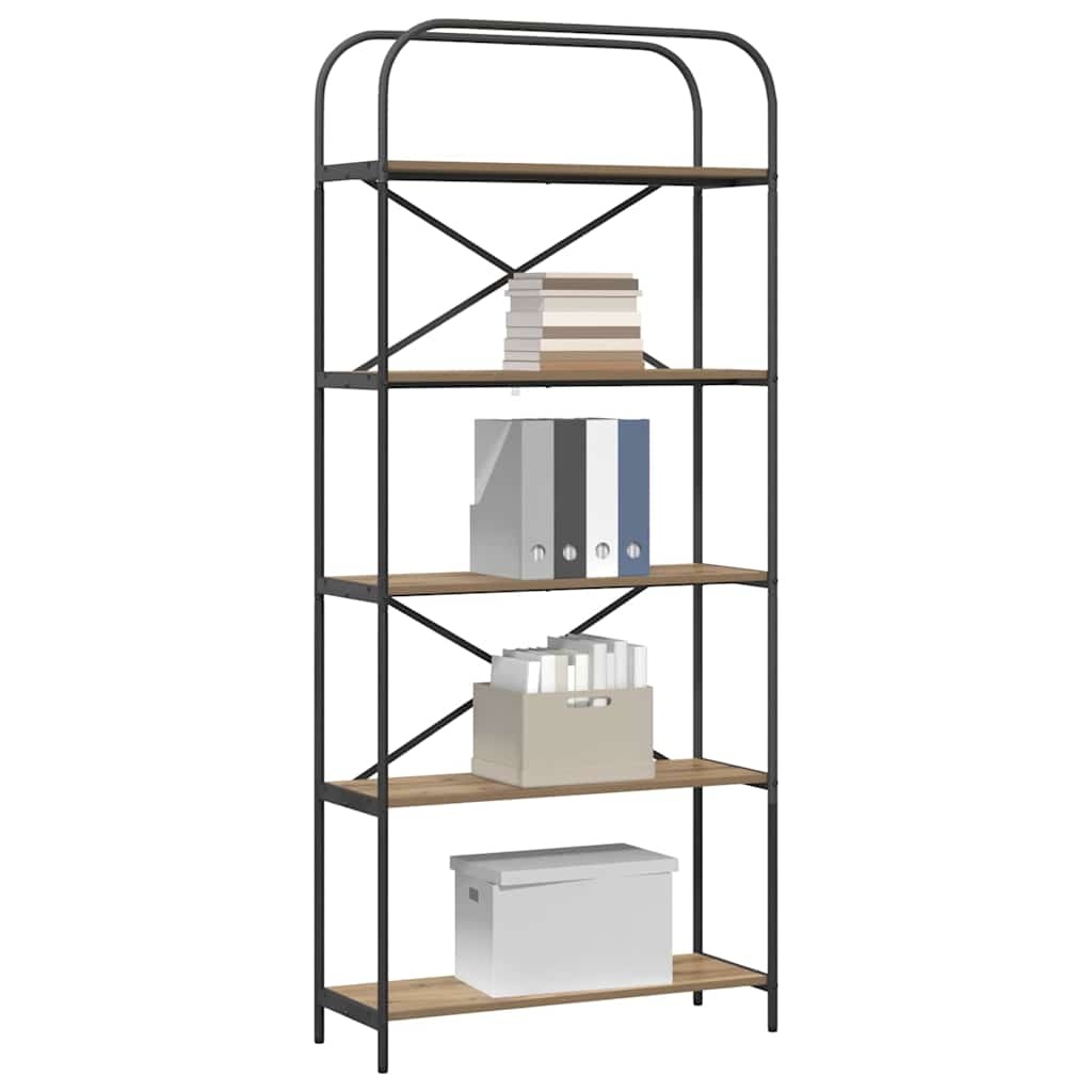 VidaXL Boekenkast artisanaal eikenkleurig 80 x 30 x 183 cm