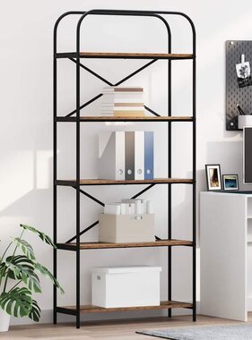 VidaXL Boekenkast Oud hout 80 x 30 x 183 cm Bewerkt hout