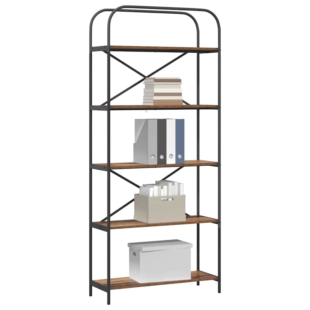 VidaXL Boekenkast Oud hout 80 x 30 x 183 cm Bewerkt hout