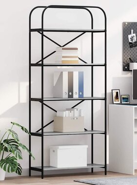 VidaXL Boekenkast Grijs sonoma 80 x 30 x 183 cm Bewerkt hout
