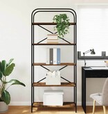 VidaXL Boekenkast Gerookt eiken 80 x 30 x 183 cm Bewerkt hout