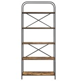 VidaXL Boekenkast Gerookt eiken 80 x 30 x 183 cm Bewerkt hout