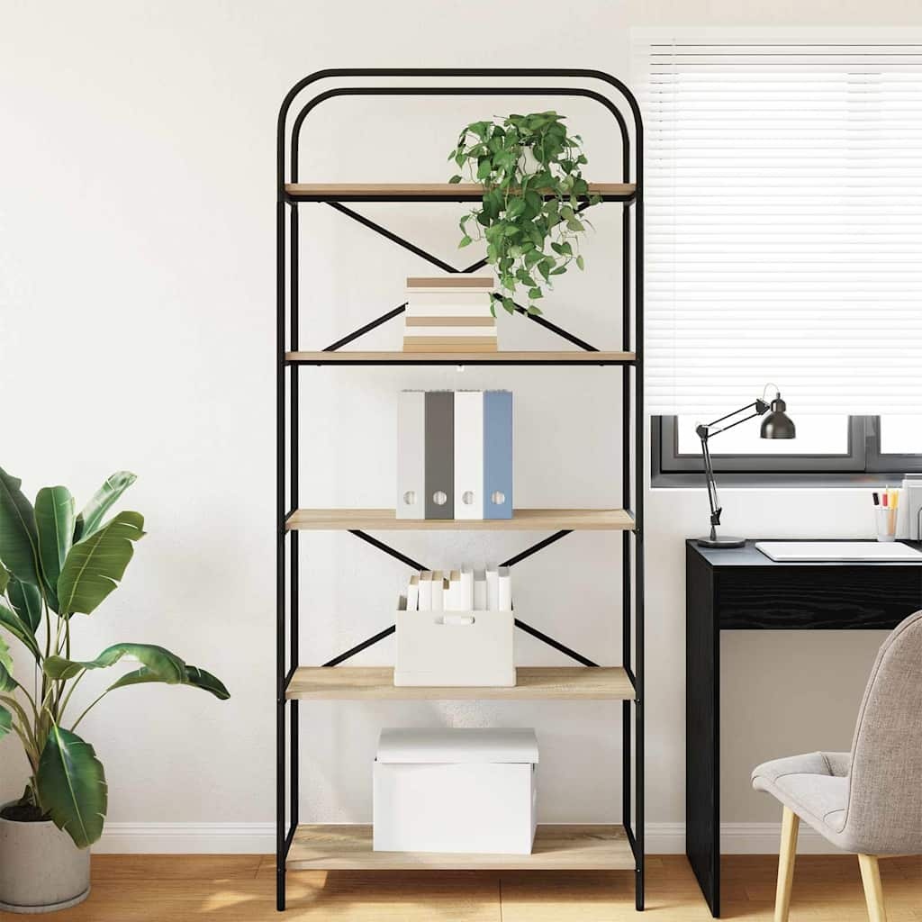 VidaXL Boekenkast Sonoma eiken 80 x 30 x 183 cm Bewerkt hout