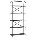 VidaXL Boekenkast Zwart eiken 80 x 30 x 183 cm Bewerkt hout