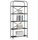 VidaXL Boekenkast Zwart eiken 80 x 30 x 183 cm Bewerkt hout