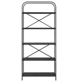 VidaXL Boekenkast Zwart eiken 80 x 30 x 183 cm Bewerkt hout