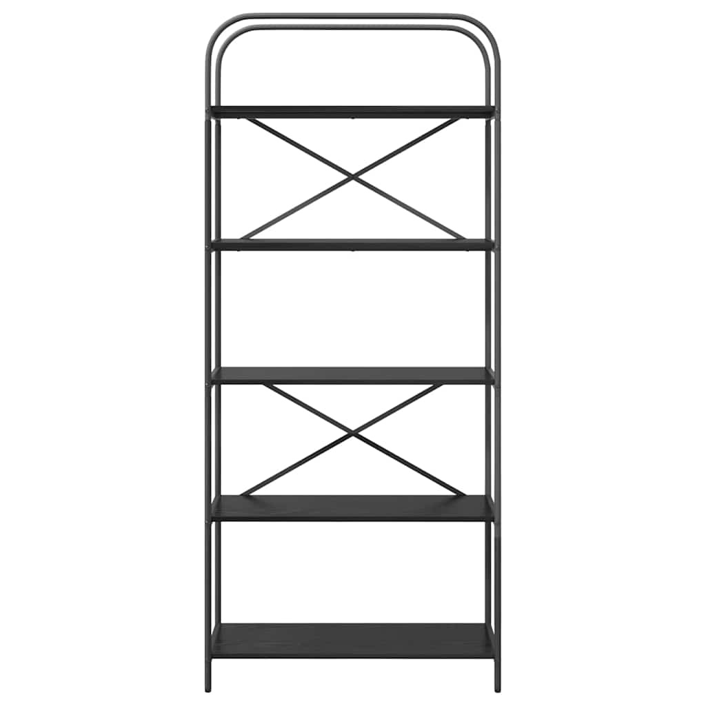 VidaXL Boekenkast Zwart eiken 80 x 30 x 183 cm Bewerkt hout