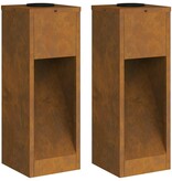 VidaXL Zonne LED Padverlichting 2 pcs Gegalvaniseerd Gegalvaniseerd