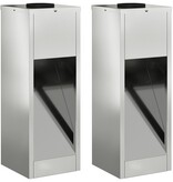 VidaXL Zonne LED Padverlichting 2 pcs Gegalvaniseerd Gegalvaniseerd