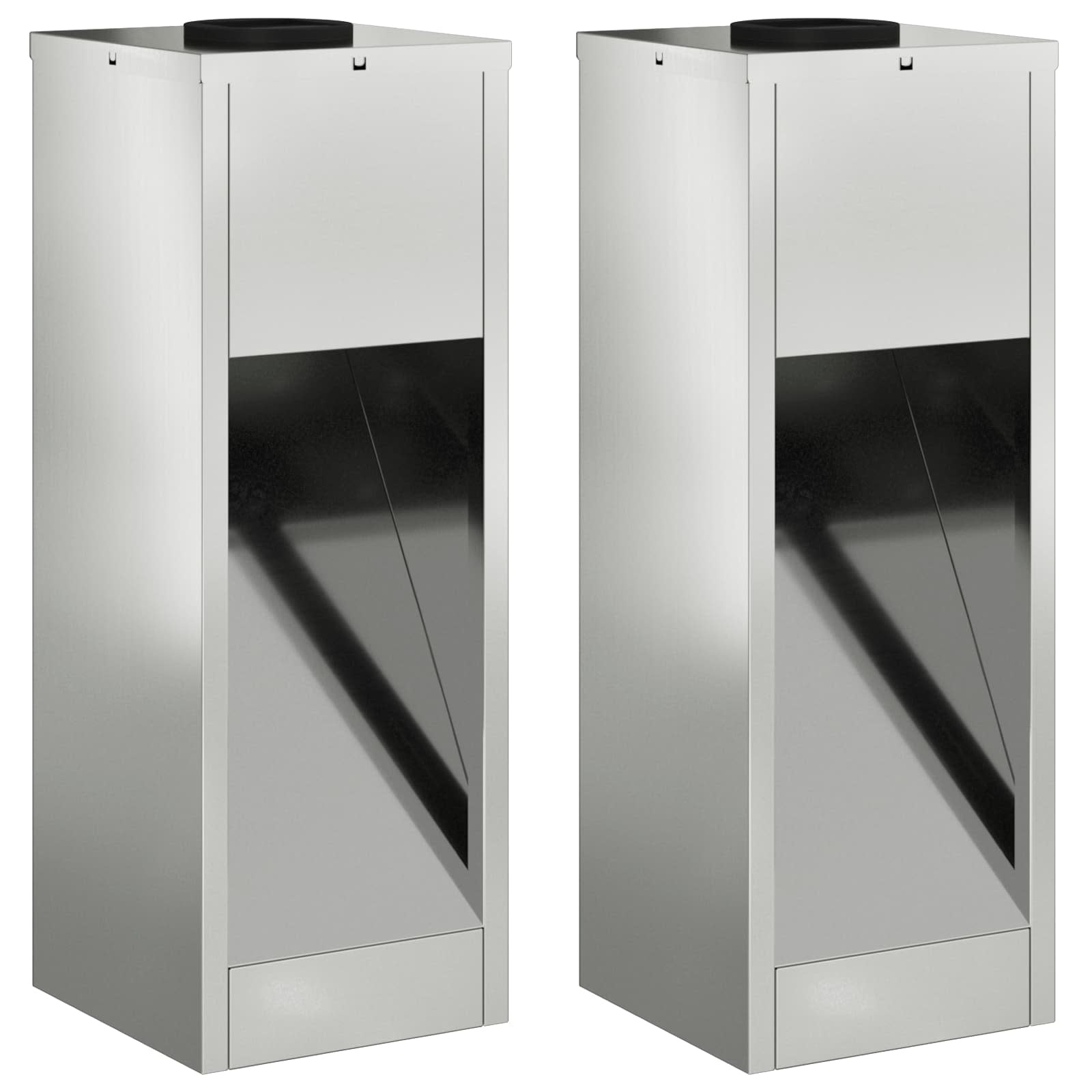 VidaXL Zonne LED Padverlichting 2 pcs Gegalvaniseerd Gegalvaniseerd